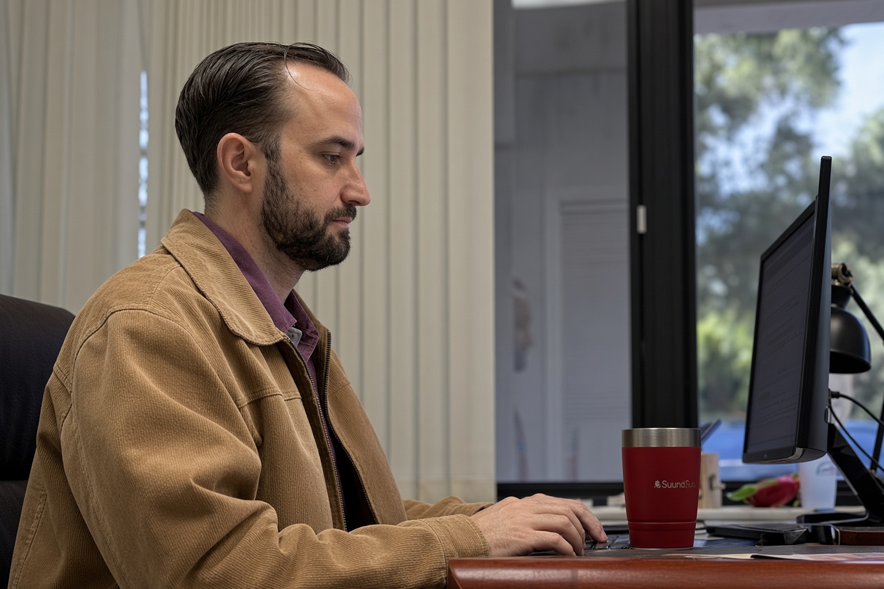 Benjamin LaFreniere at his desk
